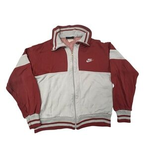 RARE Nike VTG‎ Men's Maroon 80’s Zippered Track Jacket Medium